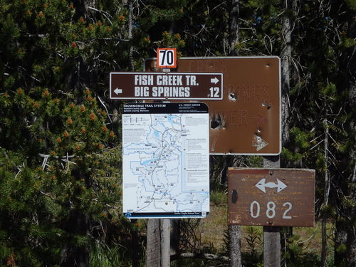 GDMBR: We're turning right on NF-082. This road is also Snow Mobile Road #70.